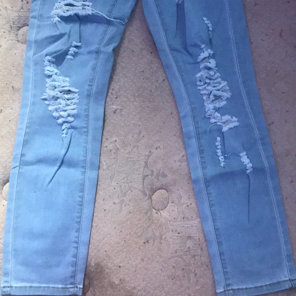 high rise ripped jeans - Picture 3 of 5